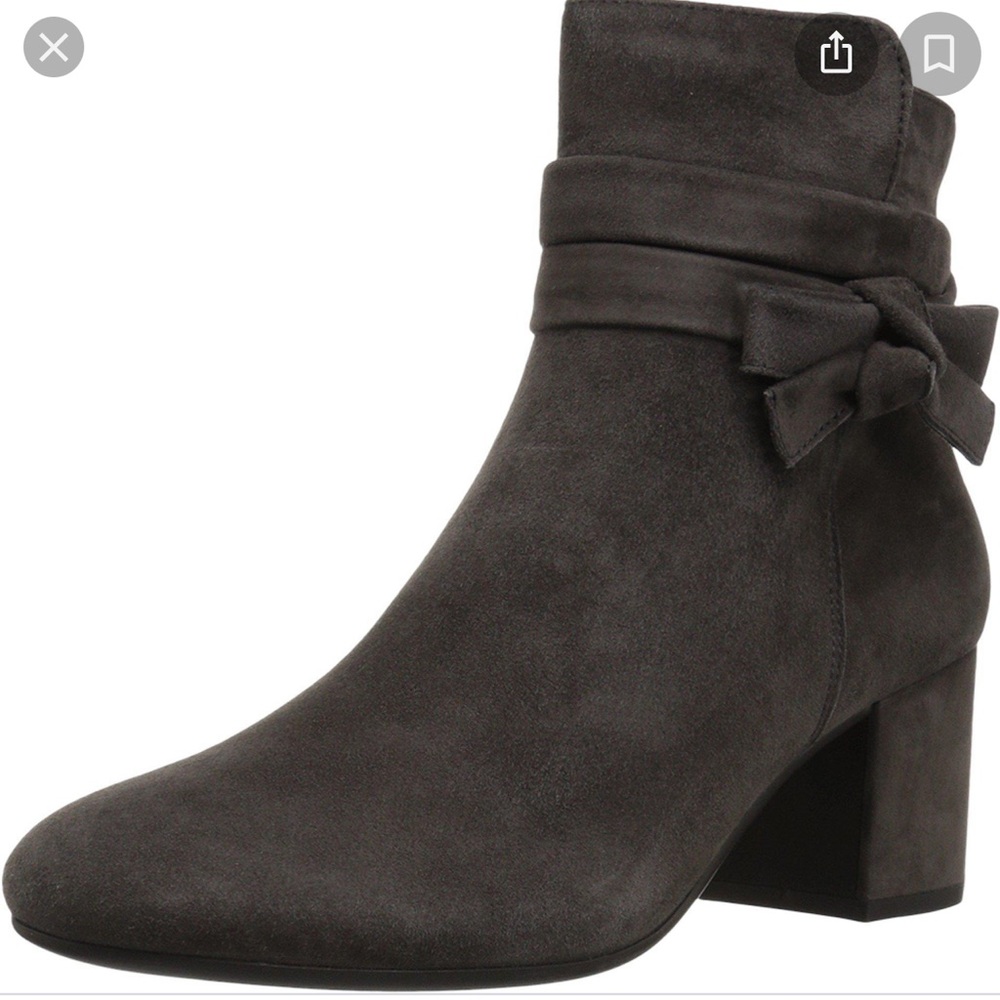 PAUL GREEN NORFOLK BLACK SUEDE ANKLE BOOTIE